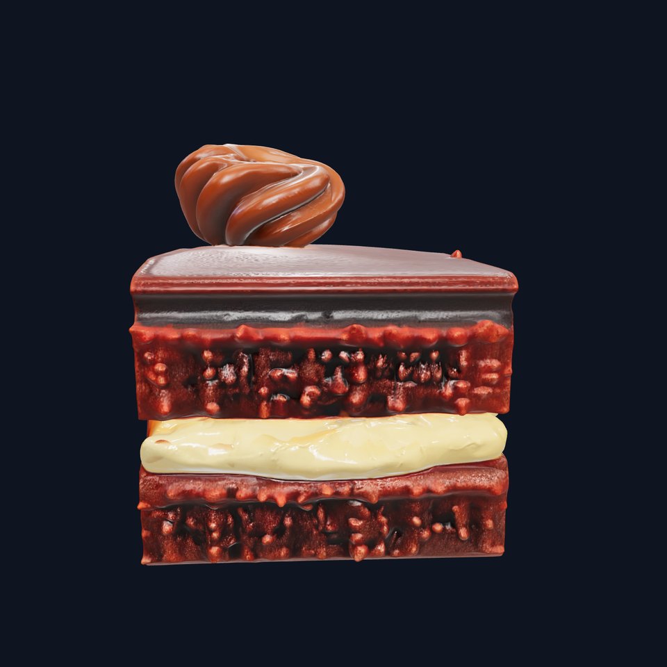 Austrian Sachertorte Cake 3D Model Pack